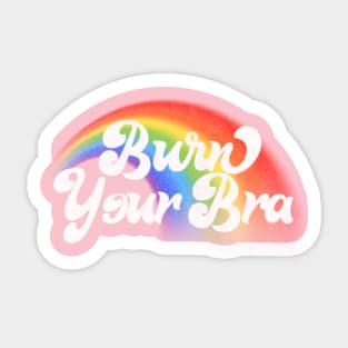 Burn Your Bra! Feminist Statement Design Sticker